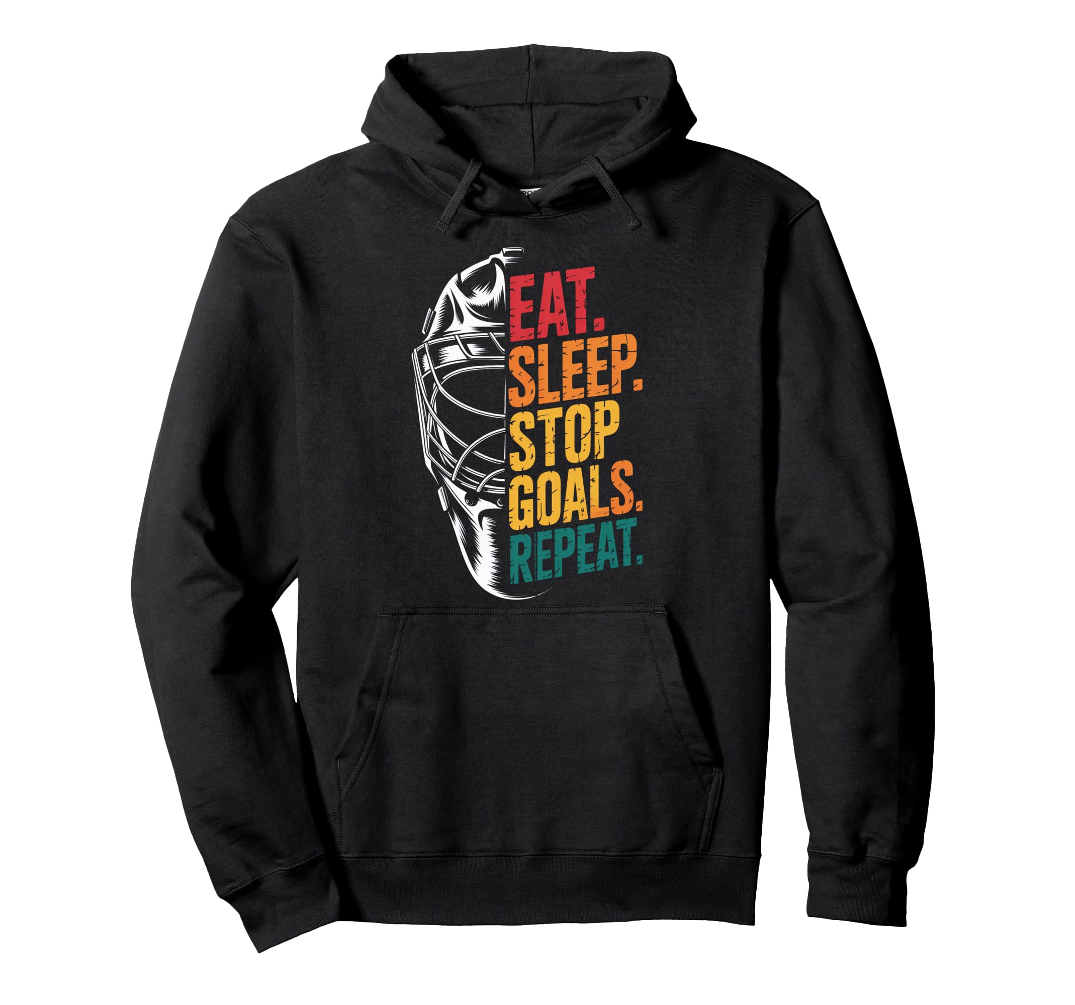 Eat Sleep Stop Goals Repeat Soccer Goalie Hoodie - Streetwear Style Unisex