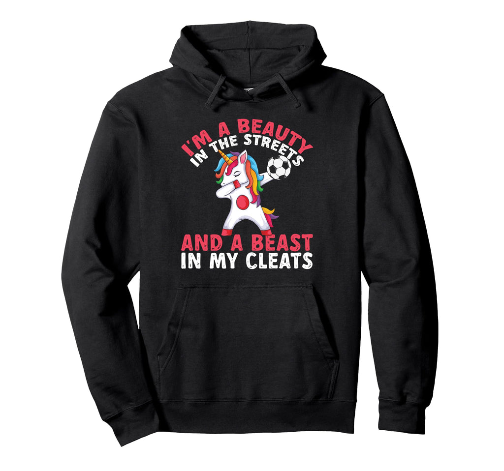 Im Beauty Streets Funny Soccer Hoodie - Graphic Print Unisex