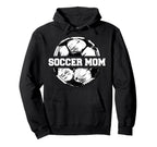 Soccer Mom Funny Soccer Ball Split Hoodie - Graphic Print for Adults