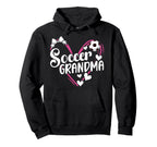 Soccer Grandma Heart Grandma Soccer Hoodie - Custom Art Print for Adults