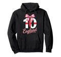 10 England Birthday Number 10 Hoodie - Casual Everyday Wear for Adults