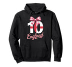10 England Birthday Number 10 Hoodie - Casual Everyday Wear for Adults