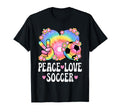 Peace Love Soccer Lover 60S 70S Hippie T-Shirt - Novelty Apparel Men Women
