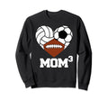 Mom Cubed Mom3 Mom Three Sweatshirt - Novelty Apparel for Adults
