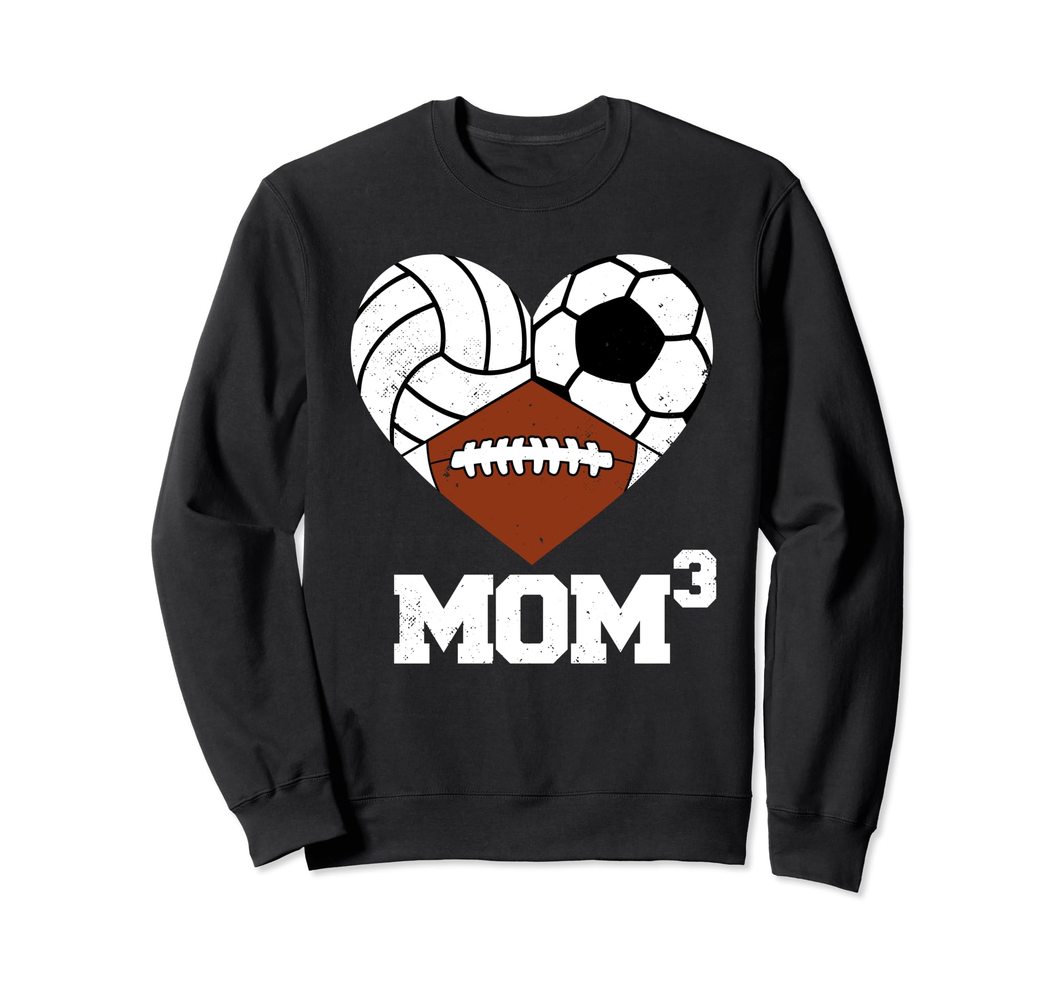 Mom Cubed Mom3 Mom Three Sweatshirt - Novelty Apparel for Adults