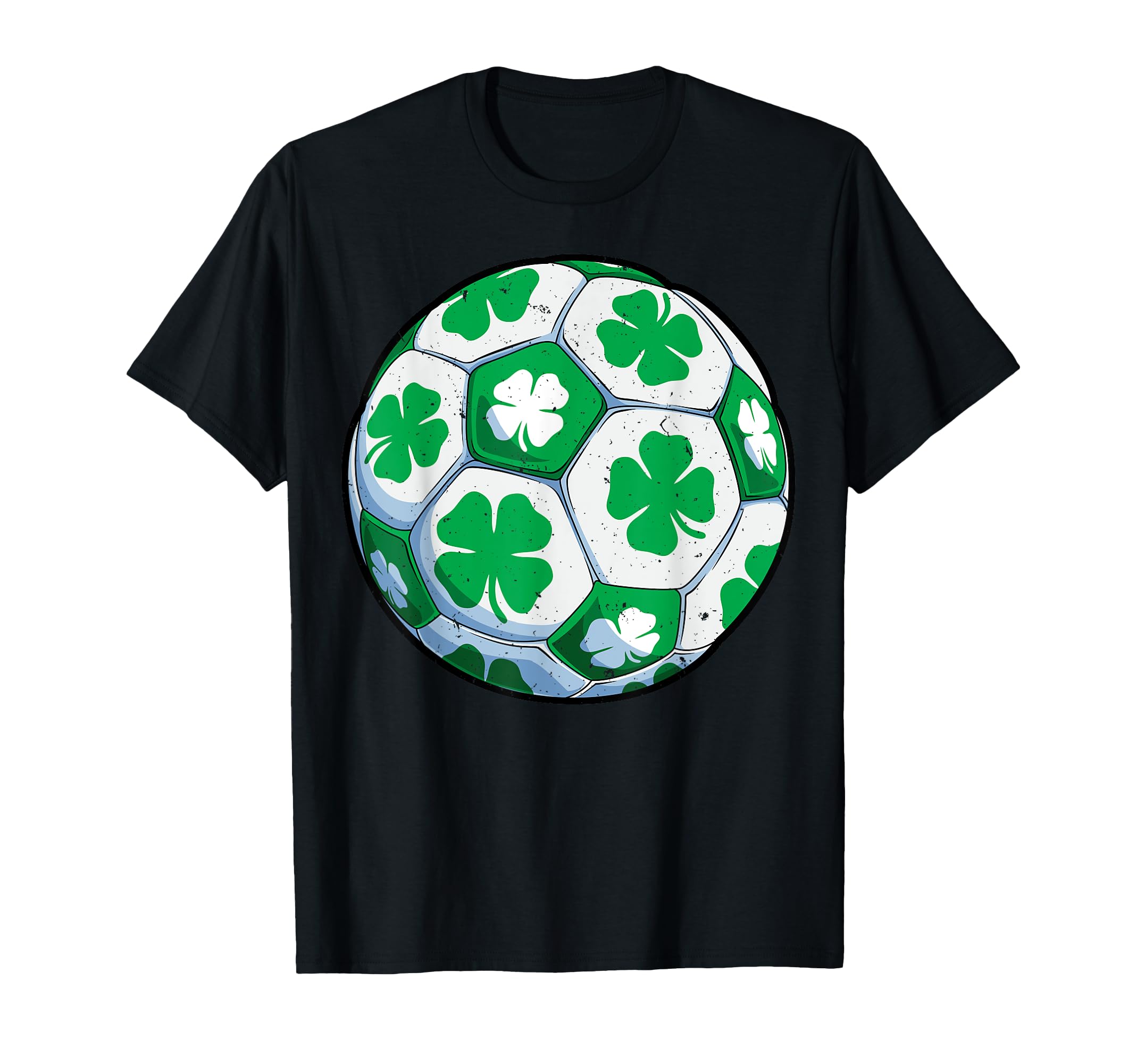 Soccer Ball Shamrock St Patricks Day T-Shirt - Trendy Graphic Men Women
