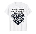 100 Days School Soccer Heart Love 100Th T-Shirt - Novelty Apparel Unisex