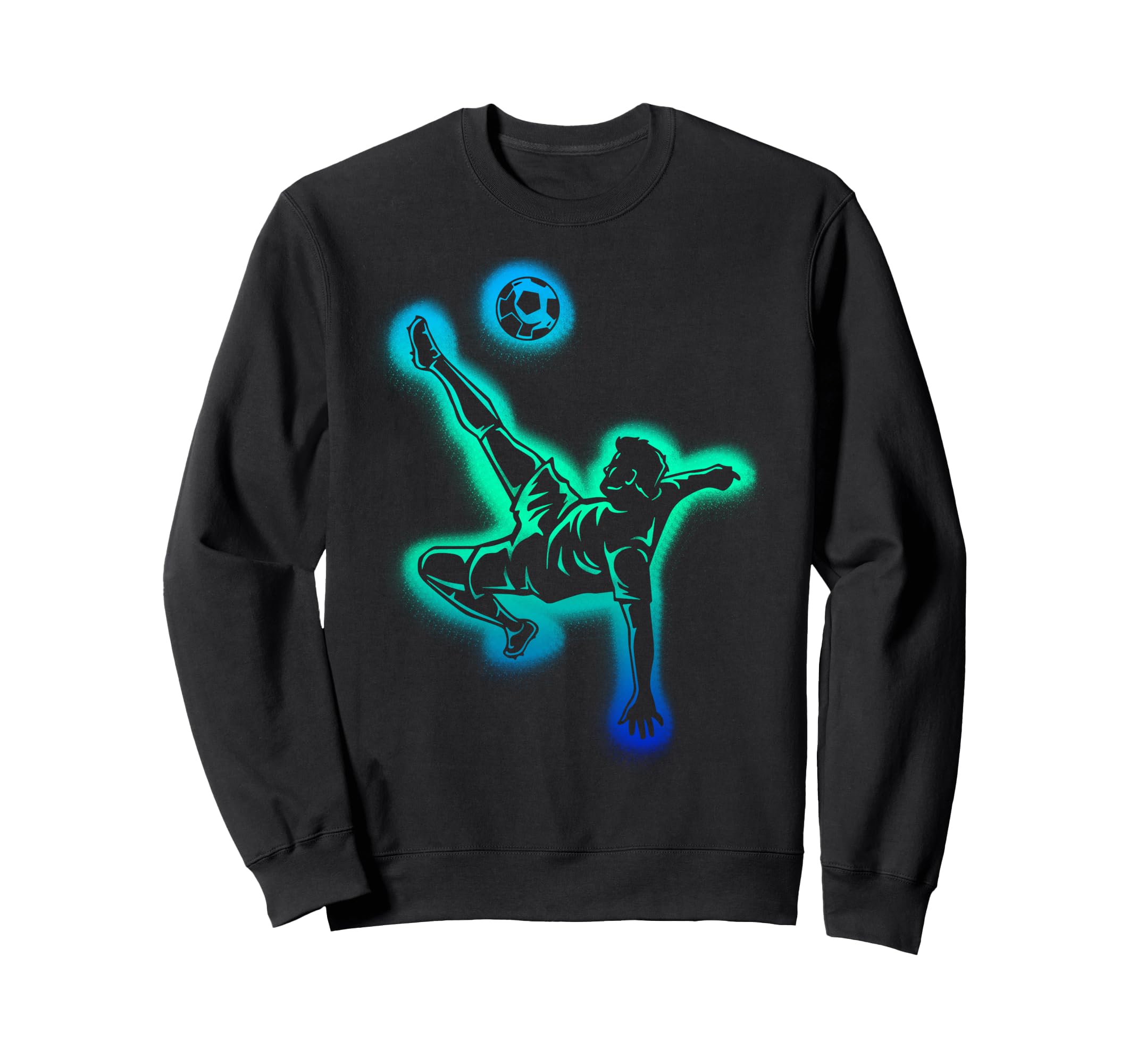 Colorful Soccer Bicycle Kick Sweatshirt - Casual Everyday Wear for Adults