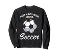 Just Who Loves Soccer Soccer Sweatshirt - Unique Graphic for Adults