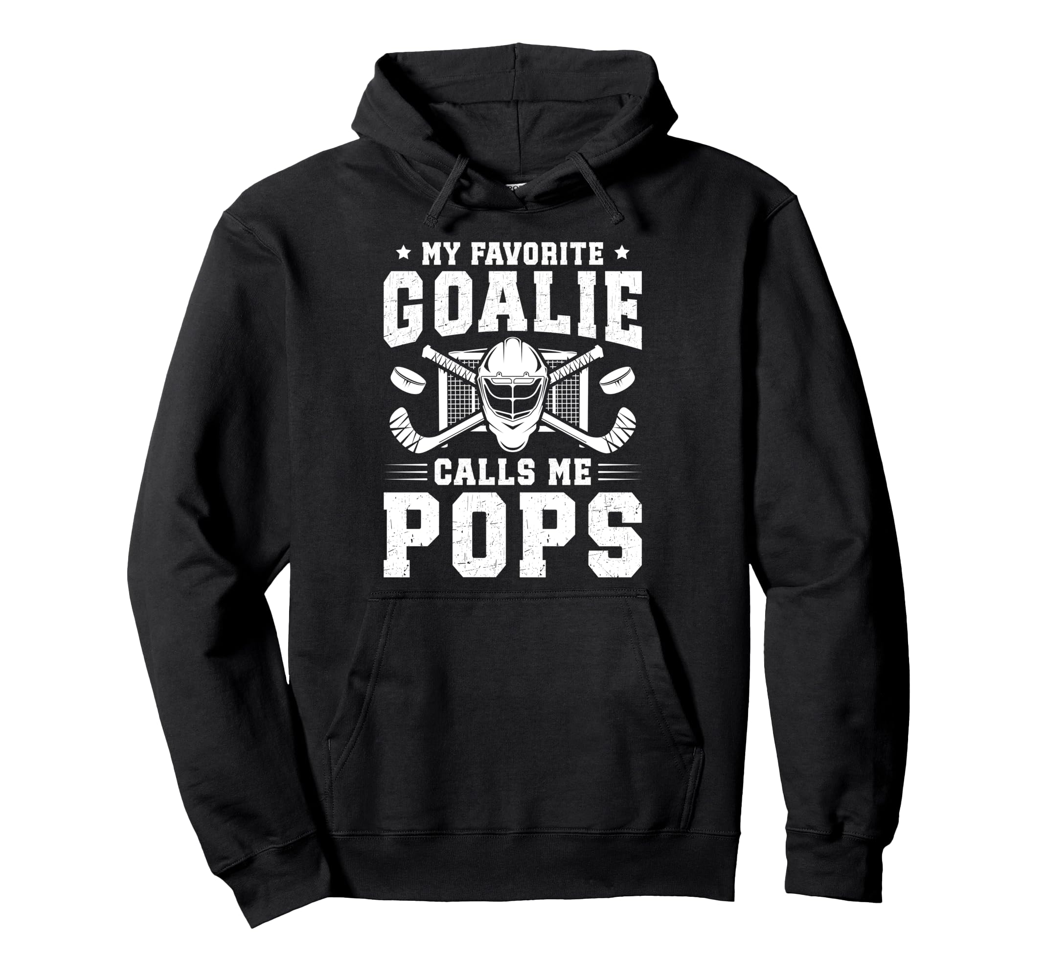 Proud Hockey Goalie Pops Ice Hockey Hoodie - Fun Novelty Design Unisex