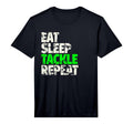 Eat Sleep Tackle Repeat Funny Football T-Shirt - Fun Novelty Design Unisex