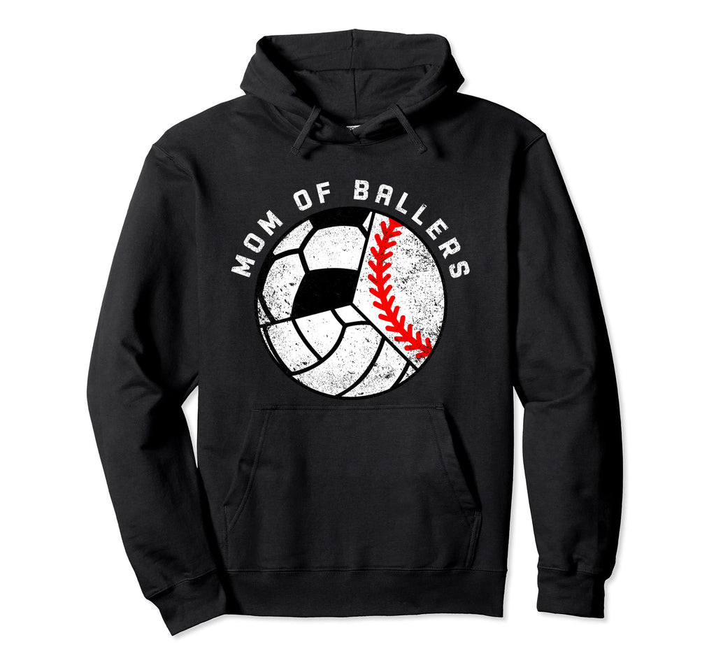 Mom Ballers Funny Baseball Hoodie - Fun Novelty Design for Adults