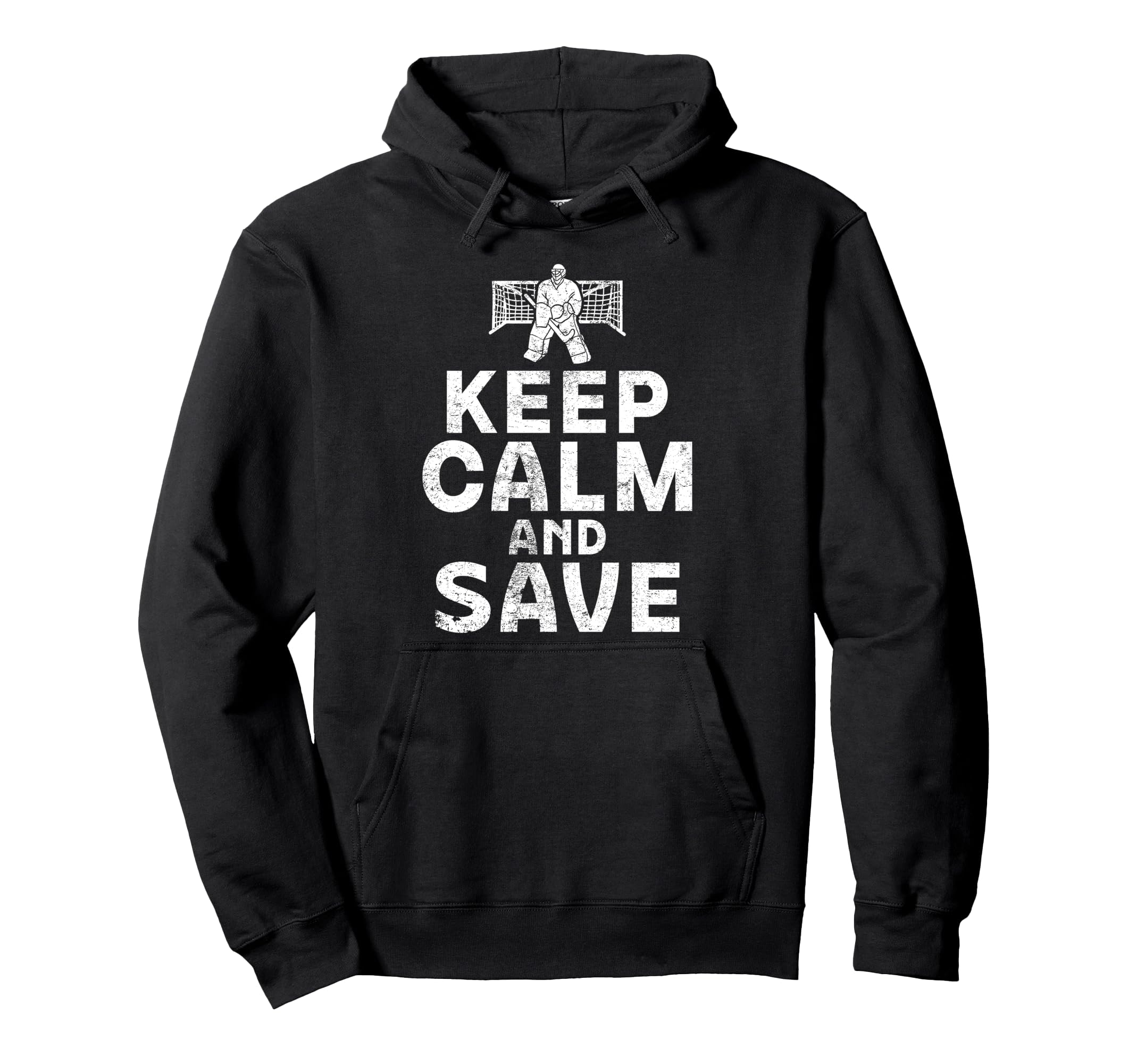 Ice Hockey Goalie Goalkeeper Keep Calm And Hoodie - Novelty Apparel Unisex