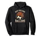 Funny Busy Raising Ballers Football Hoodie - Streetwear Style for Adults