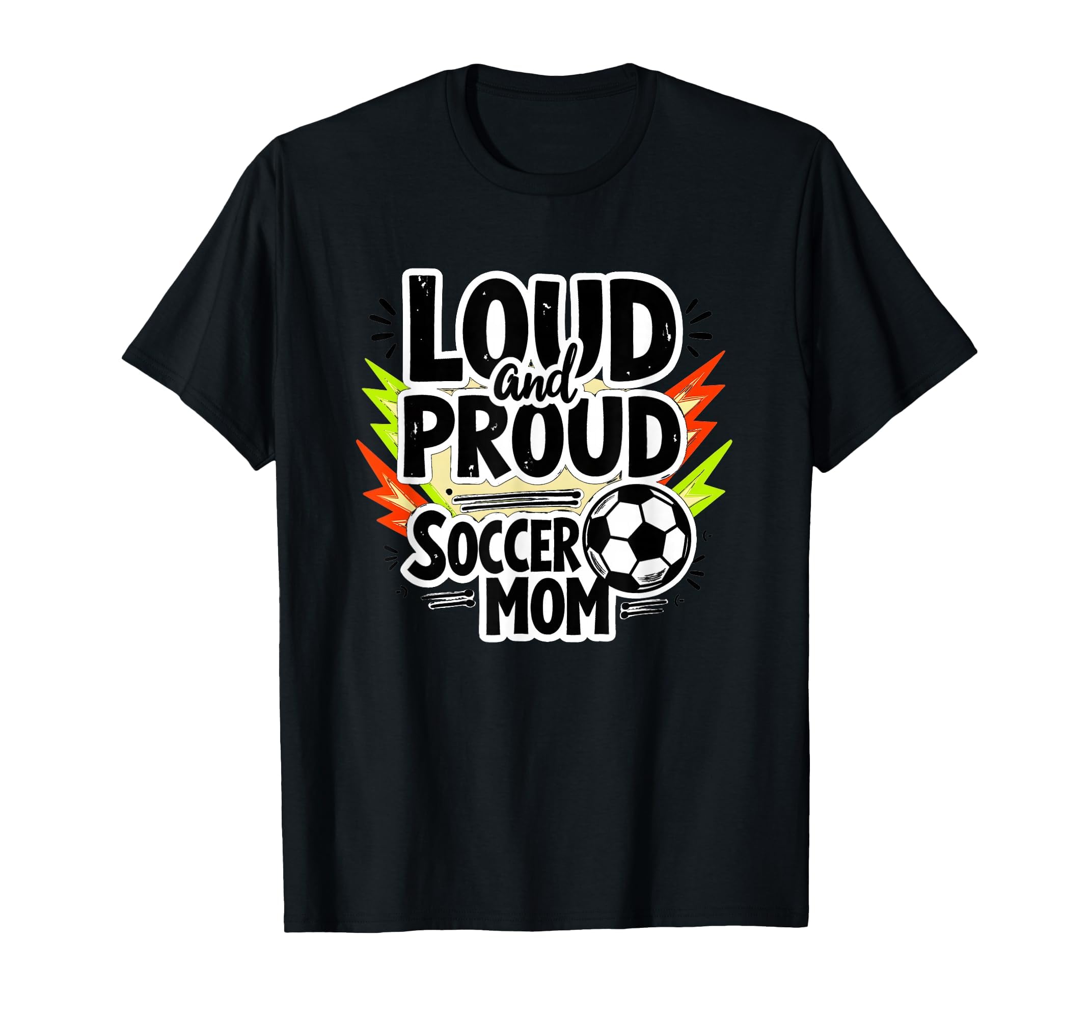 Loud And Proud Soccer Mom Black Sweatshirt - Minimalist Print Men Women