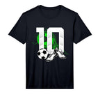 10Th Birthday Soccer Player T-Shirt - Casual Everyday Wear for Adults