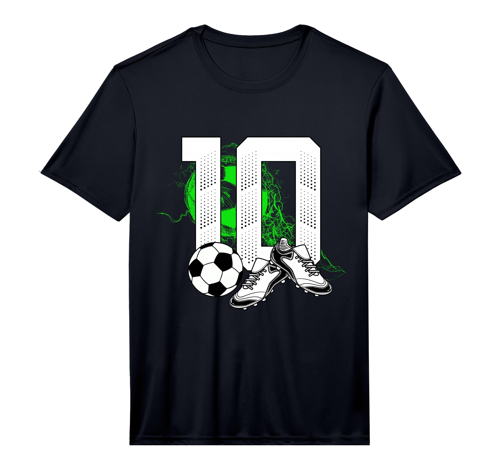 10Th Birthday Soccer Player T-Shirt - Casual Everyday Wear for Adults