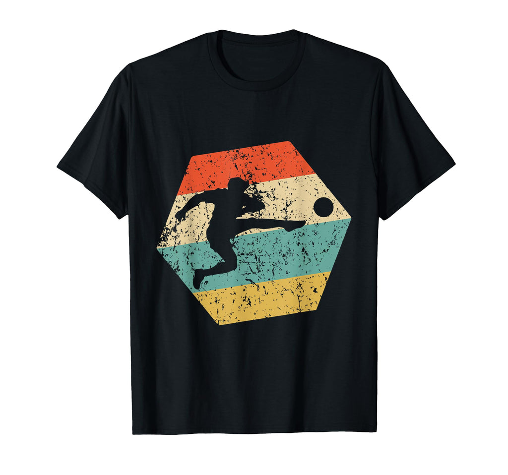 Soccer Distressed Hexagon Soccer T-Shirt - Fun Novelty Design for Adults