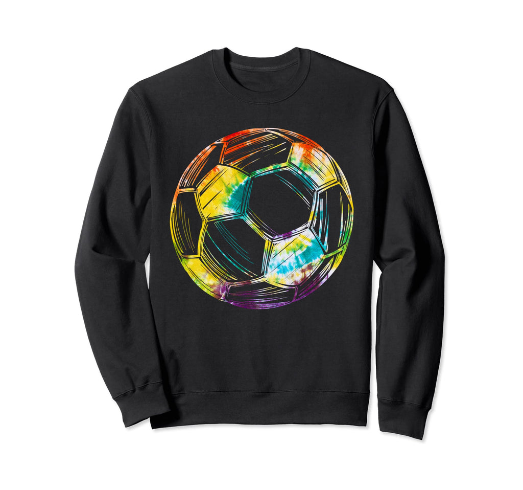 Soccer Game Day Tie Dye Soccer Ball Sweatshirt - Novelty Apparel Unisex