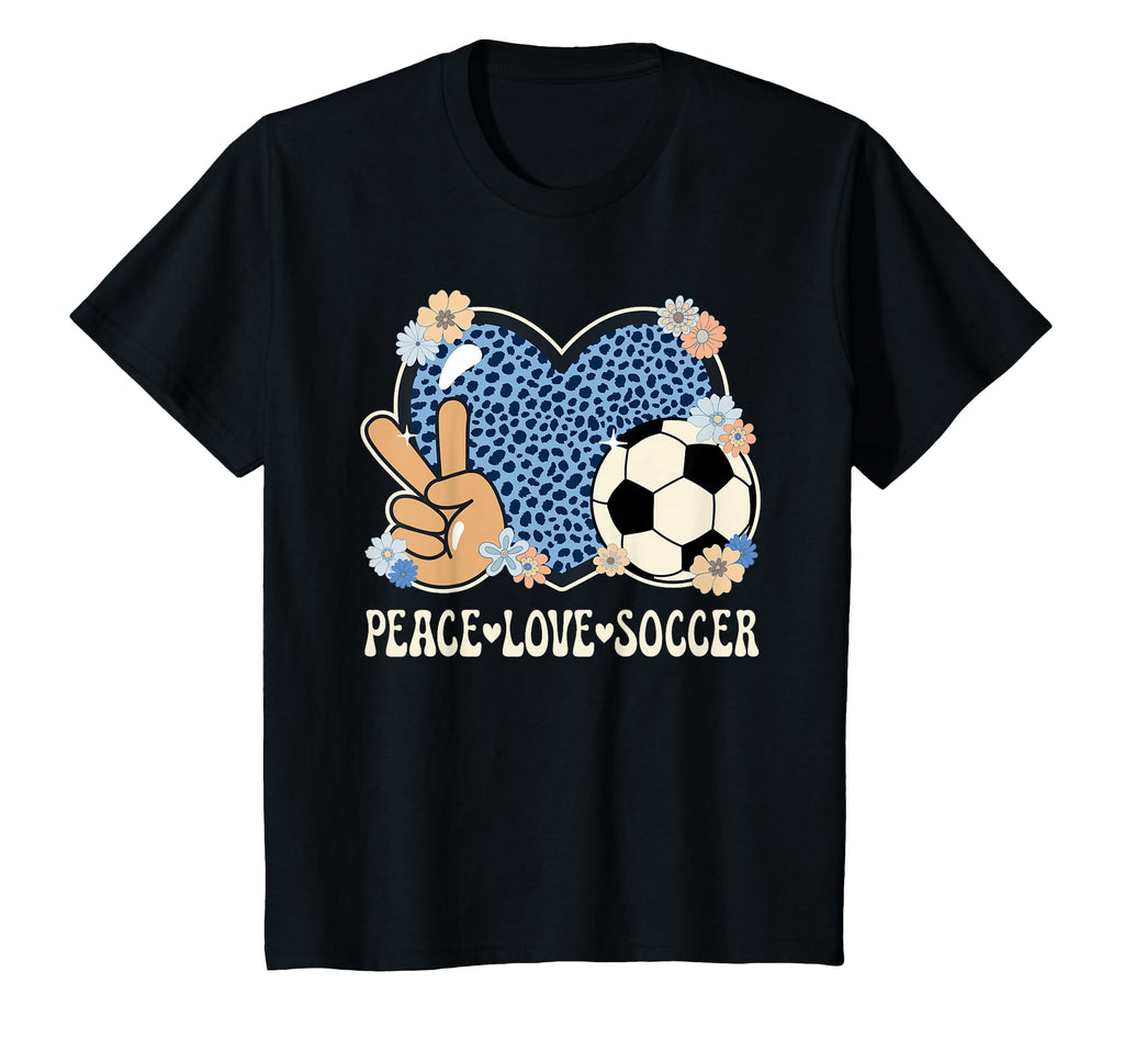 Peace Love Soccer Lover Outfit T-Shirt - Aesthetic Graphic for Adults