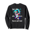 Just Who Loves Soccer And Cats Anime Sweatshirt - Unique Graphic Men Women