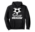 Soccer Memaw Heart Funny Heartfelt Hoodie - Fun Novelty Design for Adults