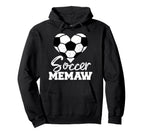 Soccer Memaw Heart Funny Heartfelt Hoodie - Fun Novelty Design for Adults