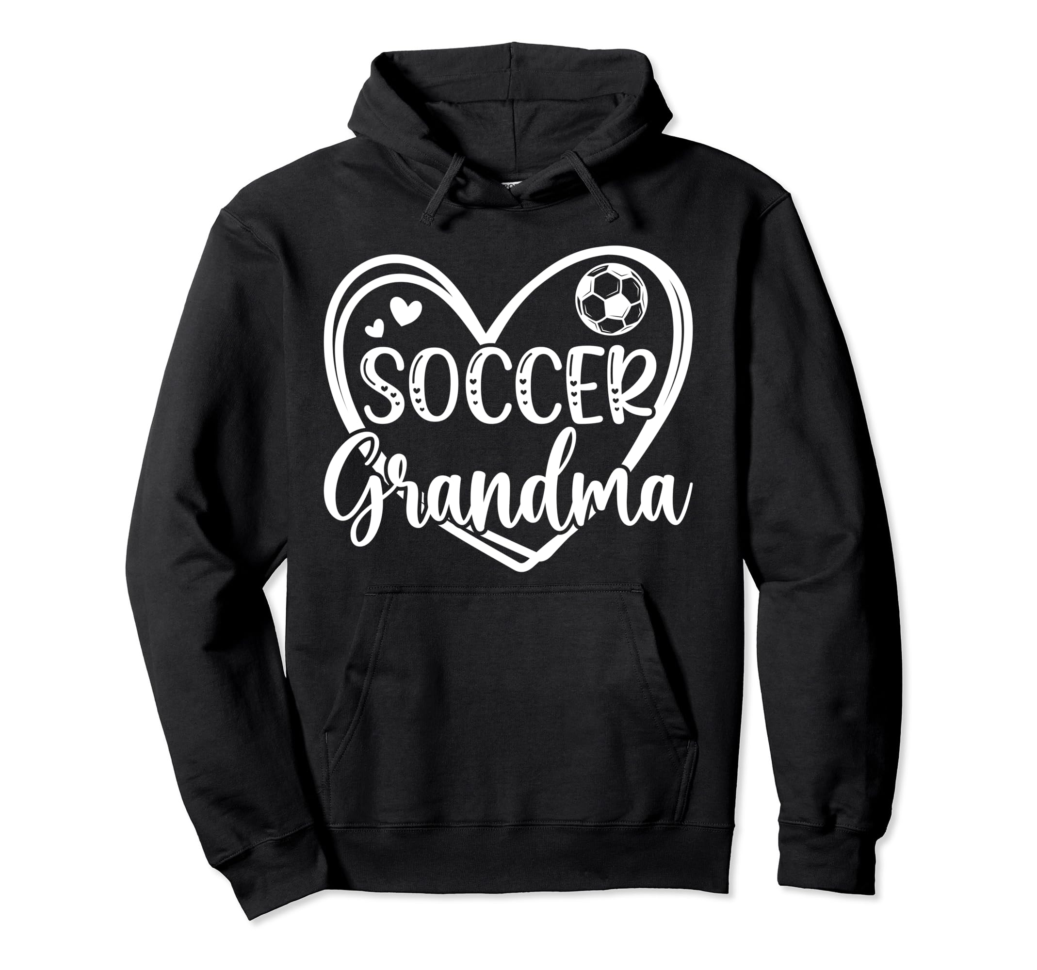 Soccer Grandma Heart Grandma Soccer Hoodie - Aesthetic Graphic Unisex