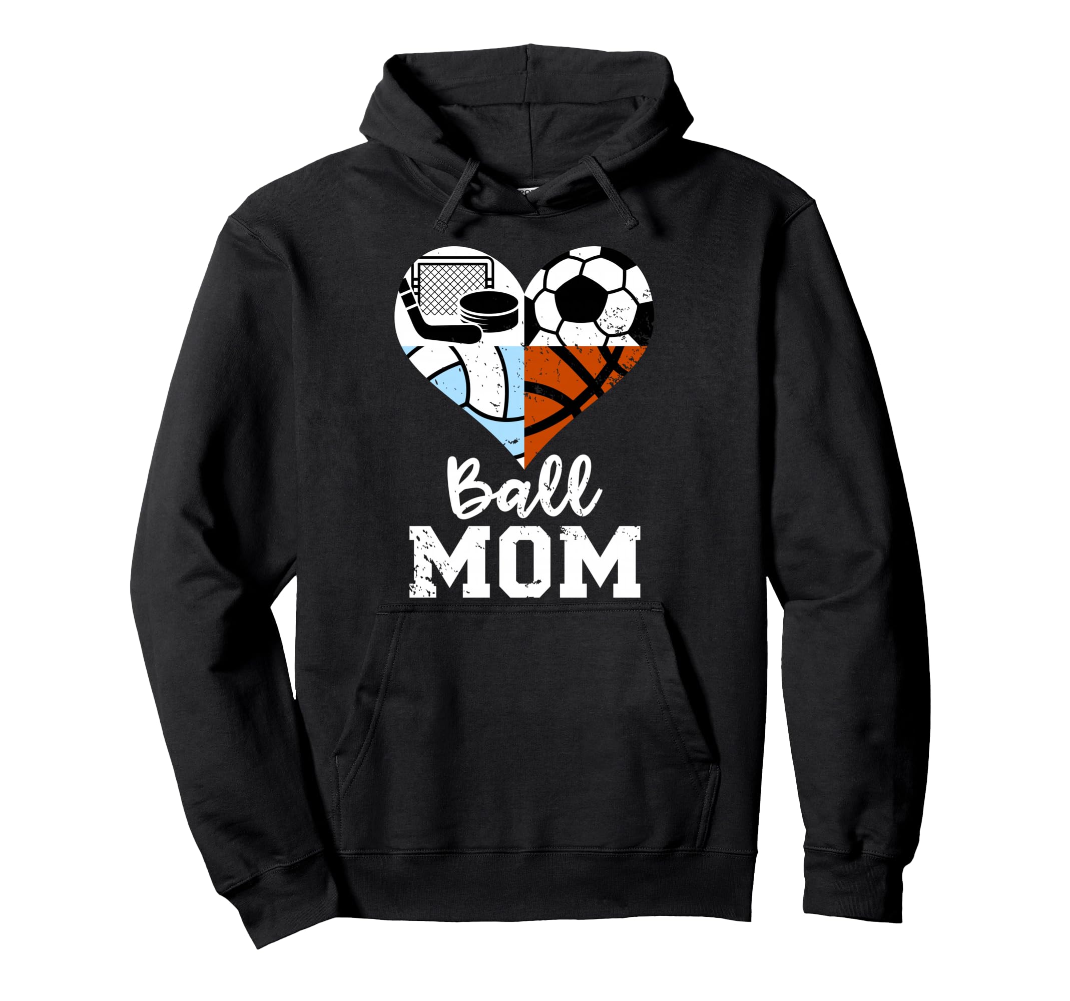Ball Mom Funny Soccer Volleyball Hoodie - Unique Graphic Men Women