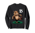 Funny Capybara Playing Soccer Sweatshirt - Novelty Apparel for Adults