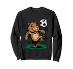 Funny Capybara Playing Soccer Sweatshirt - Novelty Apparel for Adults