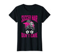 Soccer Player Funny Soccer Hair Dont Care T-Shirt - Minimalist Print Unisex