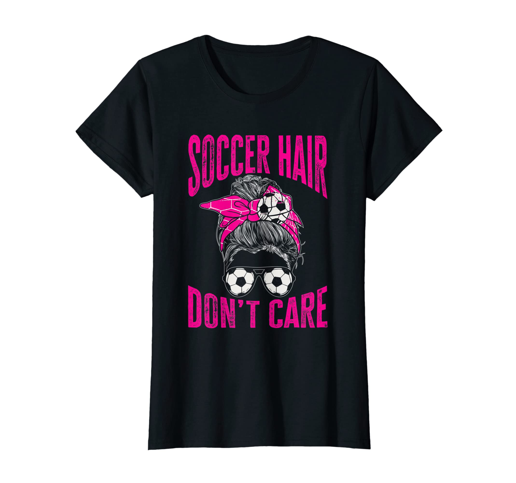 Soccer Player Funny Soccer Hair Dont Care T-Shirt - Minimalist Print Unisex