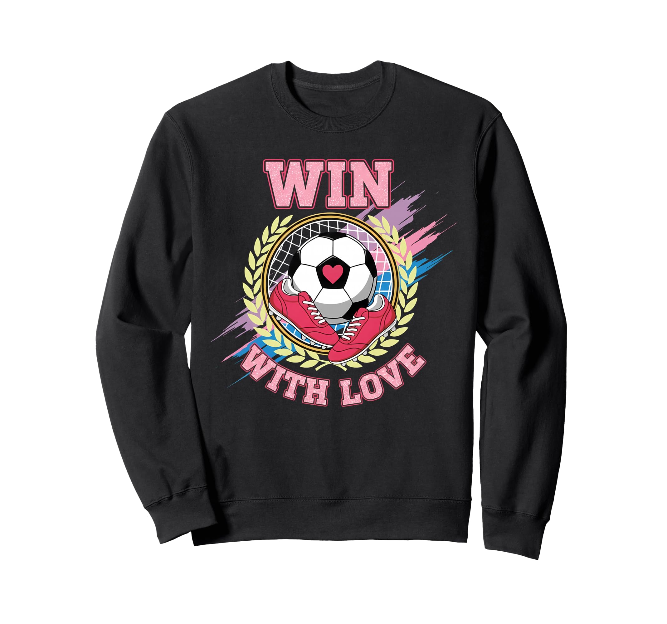 Win Love Soccer Team Spirit Sweatshirt - Casual Everyday Wear Men Women