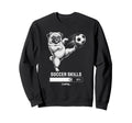 Kawaii Pug Soccer Skills Loading Dog Sweatshirt - Aesthetic Graphic Unisex