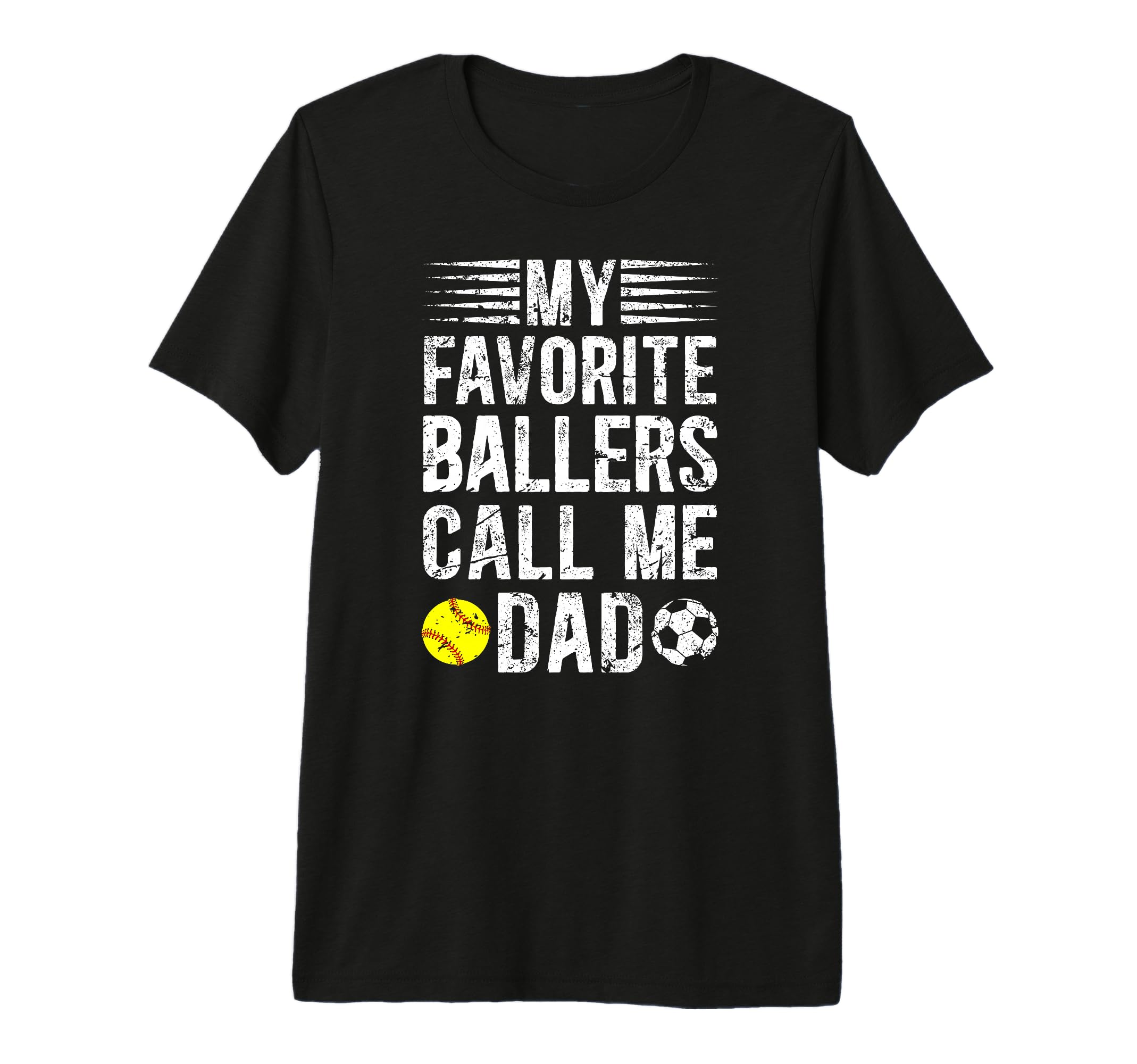 Mens My Favorite Ballers Call Me Dad T-Shirt - Minimalist Print Men Women