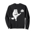 Persian Cat Playing Soccer Funny Sweatshirt - Minimalist Print Men Women