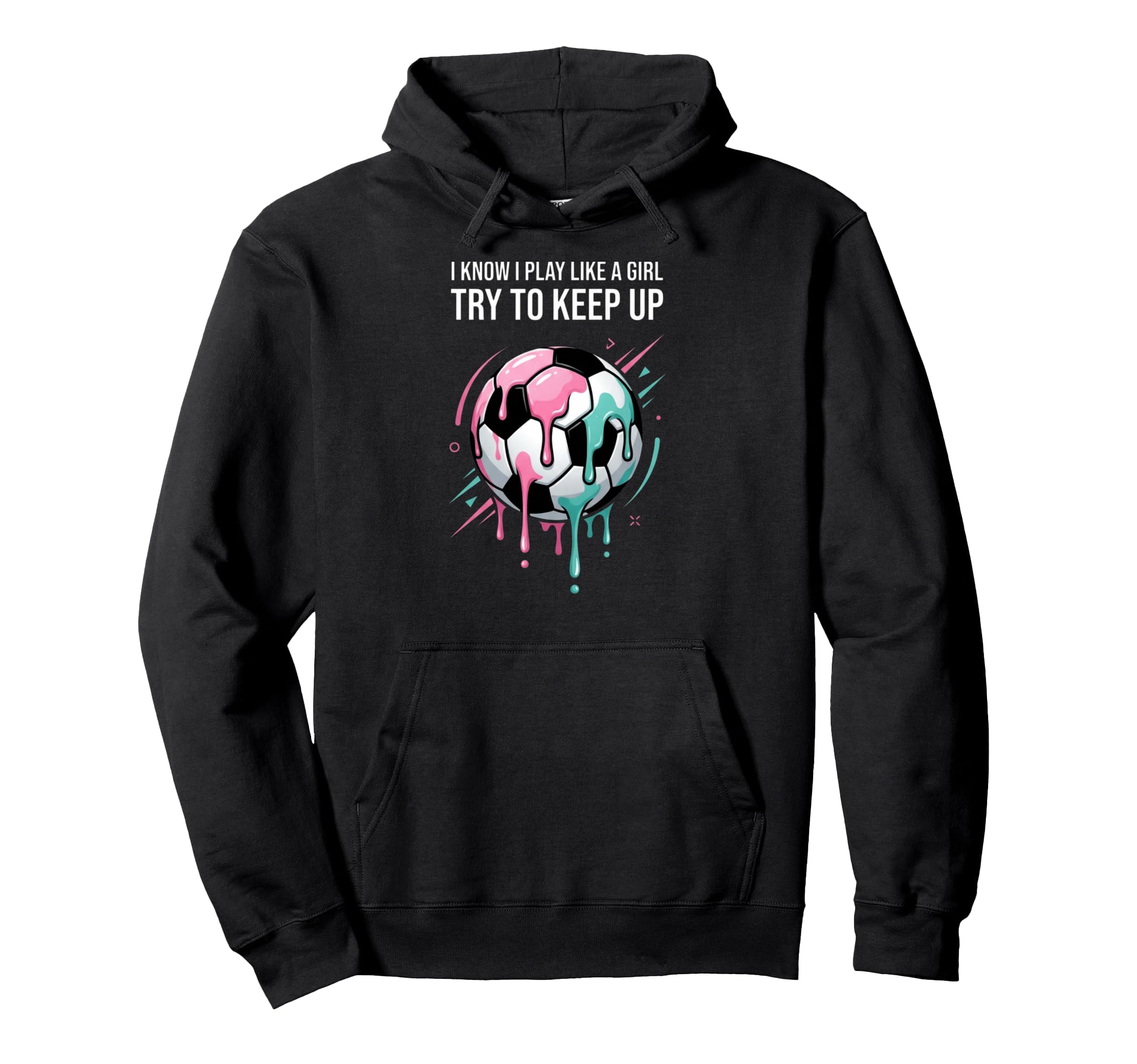 I Know I Play Like Try To Keep Up Hoodie - Minimalist Print for Adults
