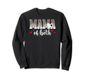 Mama Both Leopard Volleyball Soccer Mom Sweatshirt - Unique Graphic Unisex
