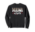 Mama Both Leopard Volleyball Soccer Mom Sweatshirt - Unique Graphic Unisex