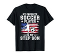 Proud Soccer Step Dad Soccer Player T-Shirt - Minimalist Print for Adults