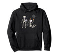 Halloween Skeleton Soccer Player Hoodie - Minimalist Print Unisex