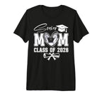 Senior Mom Class 2026 Graduate Soccer T-Shirt - Custom Art Print Men Women