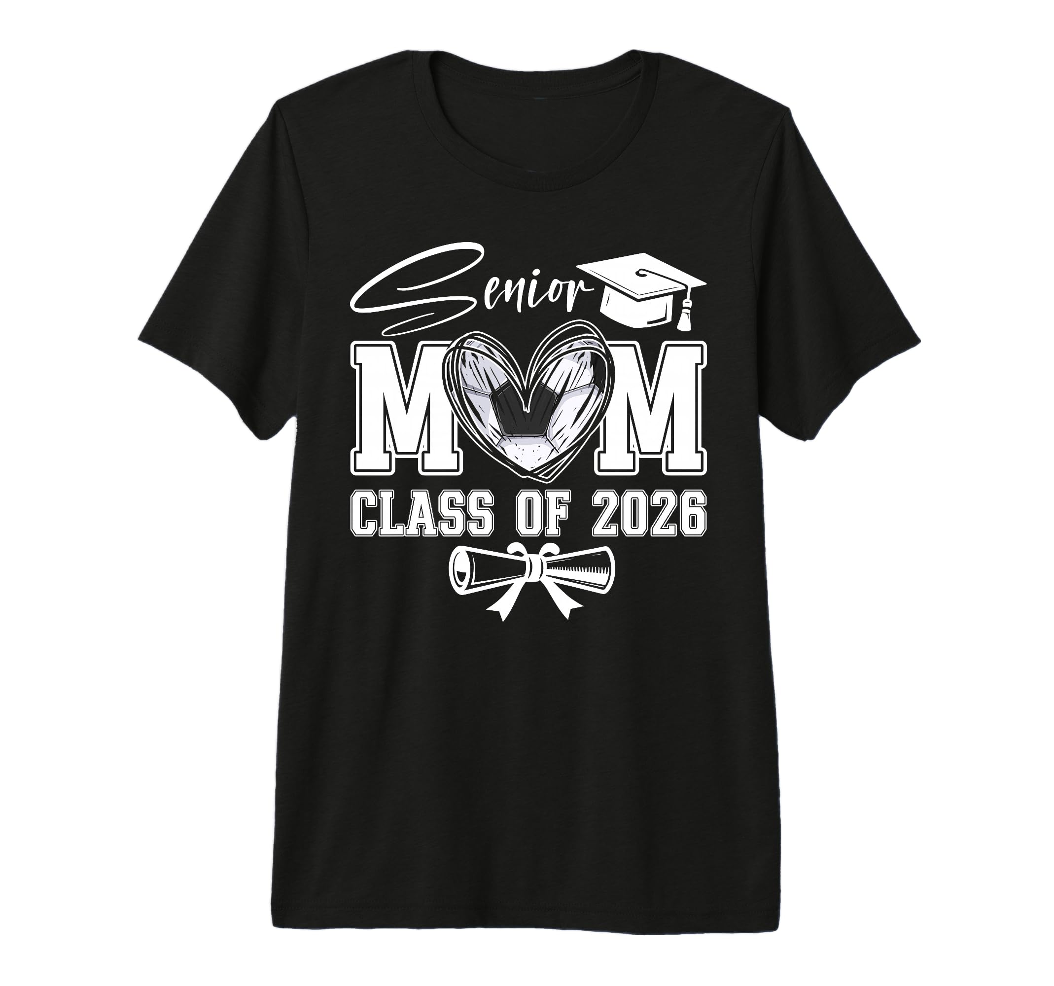 Senior Mom Class 2026 Graduate Soccer T-Shirt - Custom Art Print Men Women