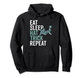 Eat Sleep Hat Trick Repeat Soccer Hoodie - Aesthetic Graphic for Adults