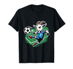 Football Goat Striker Number 7 Kicking T-Shirt - Trendy Graphic Unisex