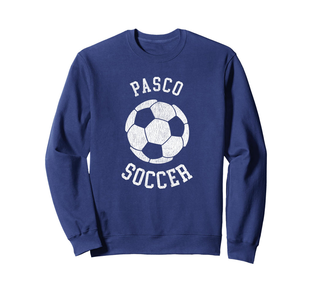 Pasco Soccer Distressed 90S Sweatshirt - Minimalist Print Unisex