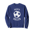 Pasco Soccer Distressed 90S Sweatshirt - Minimalist Print Unisex