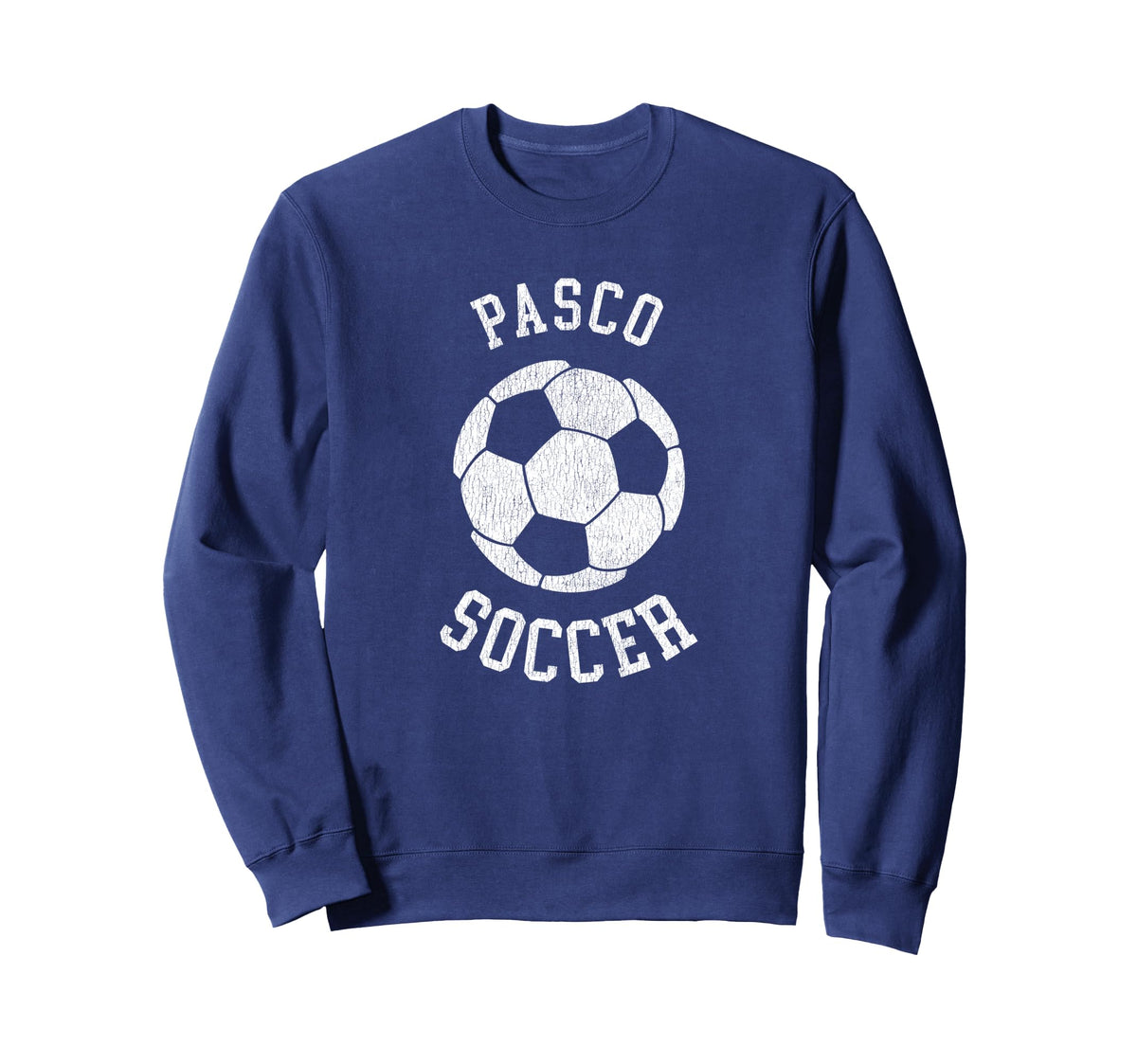 Pasco Soccer Distressed 90S Sweatshirt - Minimalist Print Unisex