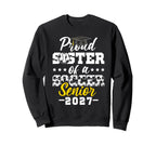 Proud Sister Soccer Senior 2027 Sweatshirt - Unique Graphic Unisex